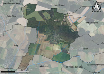 Carte orhophotogrammétrique de la commune.