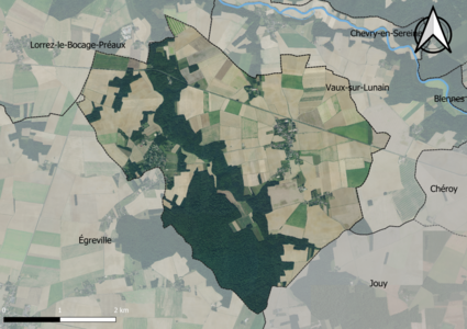 Carte orhophotogrammétrique de la commune.