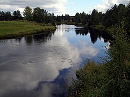 Åbyälven passerar byn Ålund i Skellefteå kommun.