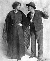 Irish actors Sara Allgood and J. M. Kerrigan in Synge's Playboy of the Western World, 1911