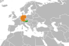 Location map for Austria and Germany.