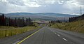 Highway 5 passing through Thompson Plateau, with tree damage from Pine Beetles visible (2007)