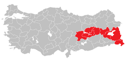 Location of Central East Anatolia Region
