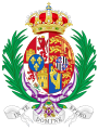 Coat of arms of Victoria Eugenie of Battenberg as Queen Consort of Spain