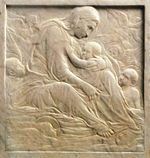 Donatello, low relief in marble, 1420s