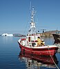 A fishing vessel in Greenland