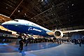 展示されているボーイング787の初号機（ZA001）