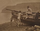 Three Naked Boys Around a Coble, 1880s