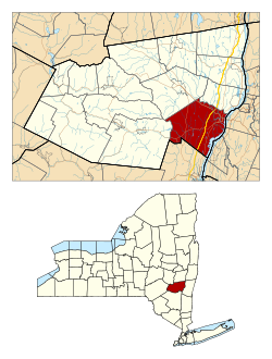 Location in Greene County and the state of New York.
