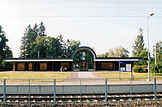 La stazione ferroviaria postmoderna in Humppila.