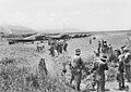 Image 73Troops of the 2/16th Battalion disembark from Dakota aircraft at Kaiapit (from Military history of Australia during World War II)