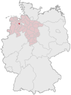 Lage der kreisfreien Stadt Oldenburg in Deutschland