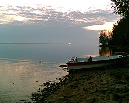 Solnedgång över Pyhäjärvi.