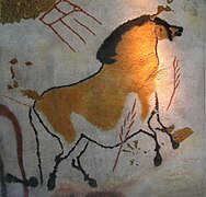 Cavallo nel sito di Lascaux