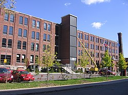 The borough hall of Le Sud-Ouest in Saint-Henri. In line with the area's industrial heritage, the building is a converted factory.