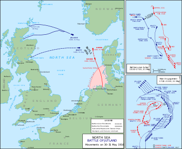 Map of the Battle of Jutland, by Grandiose