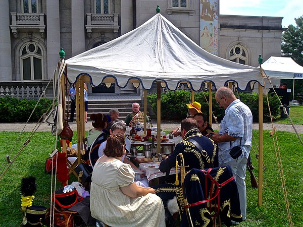 A garden party makes a lovely summer event. In Montreal, Canada, you might be visited by the ghosts of Napoleonic soldiers?