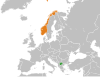 Location map for North Macedonia and Norway.