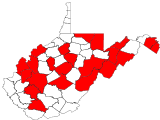 County distribution map.