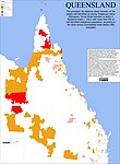 The prevalent 1st response about ancestry of the Queensland people self-identified as having Indigenous status (Aboriginal, Torres Strait Islanders or both) in Statistical Areas 1 (SA1) with more than 5% of Indigenous population