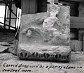 3rd-century Roman relief of a centaur reused as a paving stone inside Al-Aqsa Mosque.