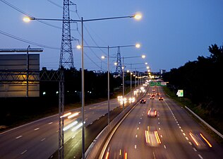 Gatubelysning vid trafikplats Bredäng, 2011