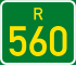 Regional route R560 shield