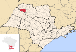 Location of the Microregion of Auriflama