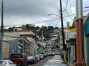 Street in downtown Yauco