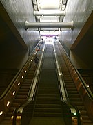 Escalators on the northern section of the station