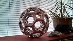 Truncated icosahedron machined out of 6061-T6 aluminum