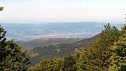 Le Valdarno supérieur depuis le massif de Pratomagno