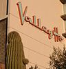 A hotel external wall displaying the name "Valley Ho" in stylized raised letters