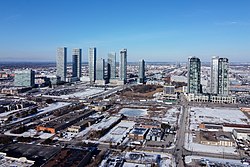 Vaughan Metropolitan Centre skyline in 2022