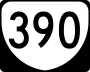 State Route 390 marker