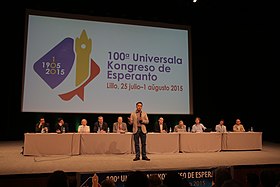 Discours de clôture du 100e congrès mondial d'espéranto, à Lille, 2015.