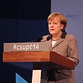 Bundeskanzlerin Angela Merkel auf dem CSU-Parteitag am 12. Dezember 2014 in Nürnberg