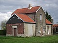 The railway station of Beugny in April 2017. Part is now a house.