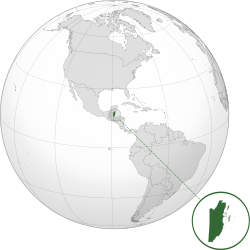  বেলিজ-এর অবস্থান (dark green) the Americas-এ