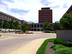 The main entrance to Battelle Memorial Institute in Columbus