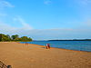 View of the beach at Beaver Island State Park.