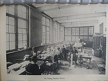 Clerks operating adding machines c.1924