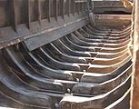 Repaired frames, barge hull, Sa Đéc, Mekong Delta