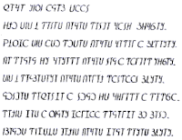 Poem in Borama alphabet