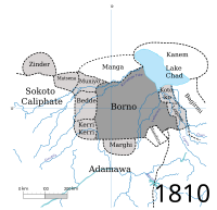 L'empire bornou en 1810.