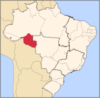 Map of Brazil highlighting the state