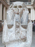 Limestone Ka statue of Djoser from his pyramid serdab. 27th century BC.