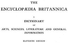 Encyclopedia Britannica 1911 edition