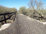 On top of the Fairbank Railroad Bridge