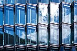 Glass facade of a building